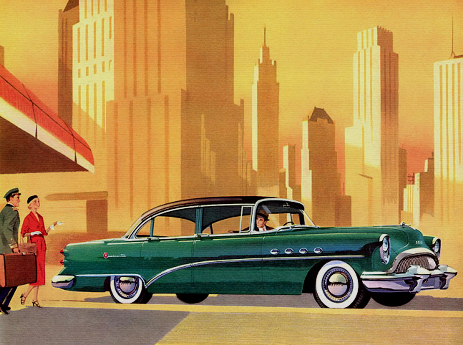 Buick Roadmaster 1950 рисунок